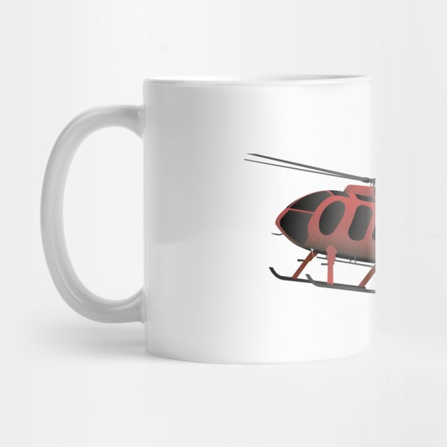 Light Red Helicopter by NorseTech